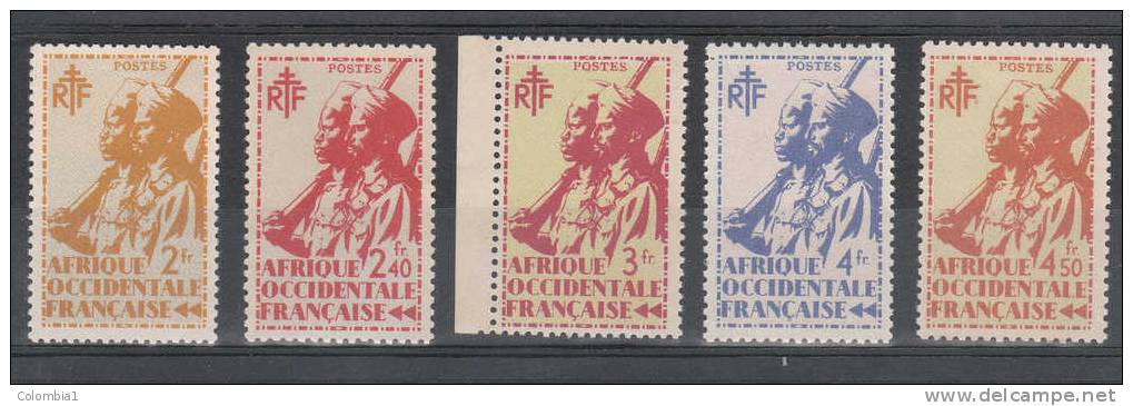 AOF Série YT 4 à 22 Neuf Cote 18.00 - Unused Stamps