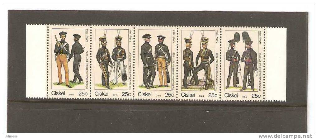 CISKEI 1984 - UNIFORMS - CPL. SET - MNH MINT NEUF - Ciskei