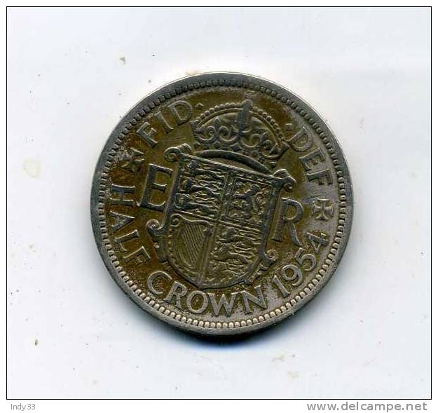 - GRANDE-BRETAGNE . 1/2 CR. 1954 - K. 1/2 Crown