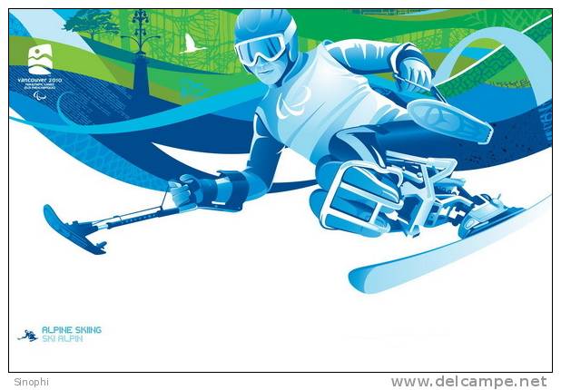 A44-004   @     2010 Vancouver Winter Olympic Games  , ( Postal Stationery , Articles Postaux ) - Invierno 2010: Vancouver