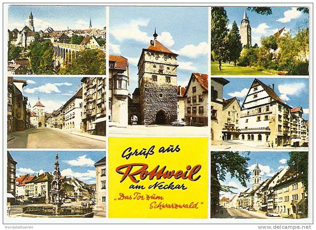 AK 2 ROTTWEIL Am Neckar "Das Tor Zum Schwarzwald" Gruß Aus Mehrbild 7 Bilder 25. 6.72 - 11 721 ROTTWEIL Mehrfachfrankat - Rottweil