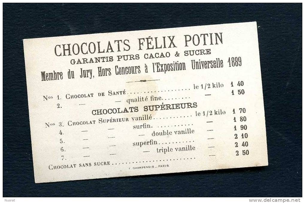 Chocolats Felix Potin, Lith. Champenois, Les Plaisirs De L´équitation - Félix Potin