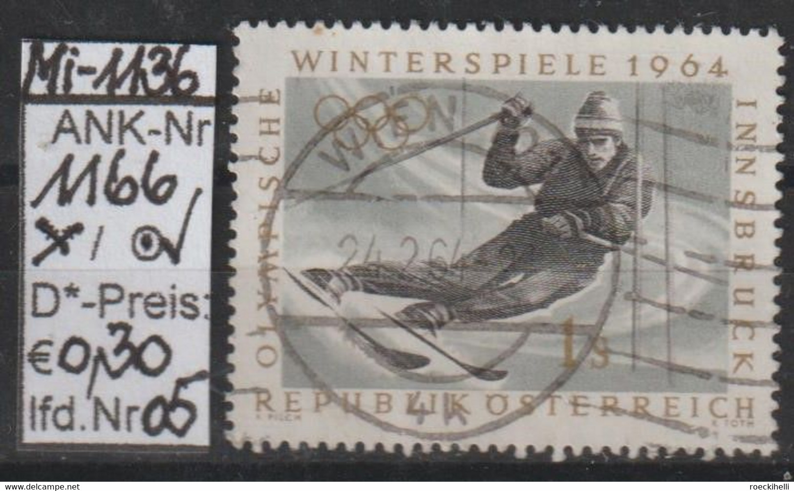 1963 - ÖSTERREICH - SM A.Satz  "IX. Olymp. Winterspiele; Innsbruck" S 1 Mehrf.-  O  Gestempelt  - S.Scan  (1166o 05  At) - Oblitérés