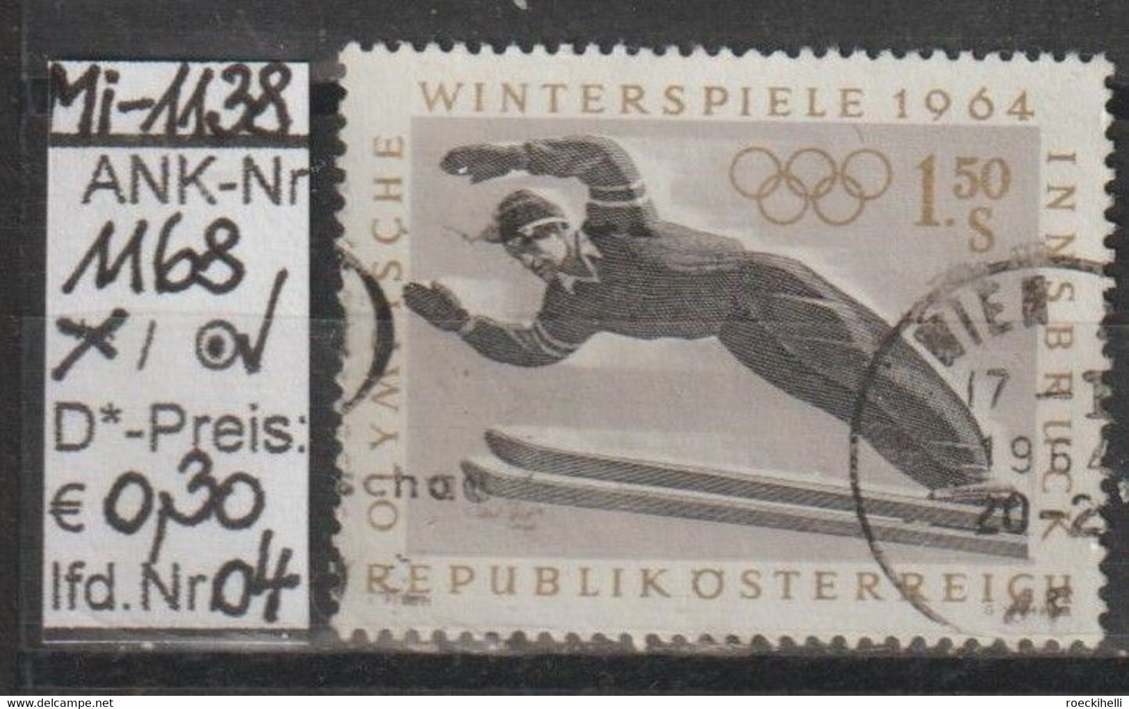 1963 - ÖSTERREICH - SM A.Satz  "IX. Olymp. Winterspiele; Innsbruck" S 1,50 Mehrf. - O  Gestempelt - S.Scan (1168o 04 At) - Gebraucht