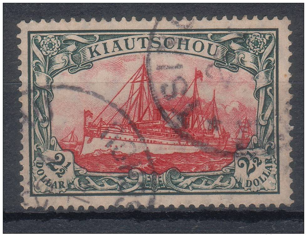 Kiautschou China 2 1/2 Dollar Mit Wz., Mi.Nr. 37 I A, Gestempelt TSINGTAU - Kiauchau