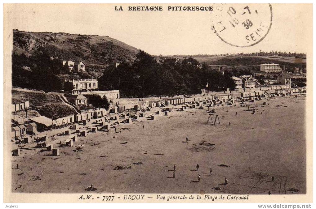 ERQUY        7977      VUE GENERALE DE LA PLAGE DE CARROUAL - Erquy