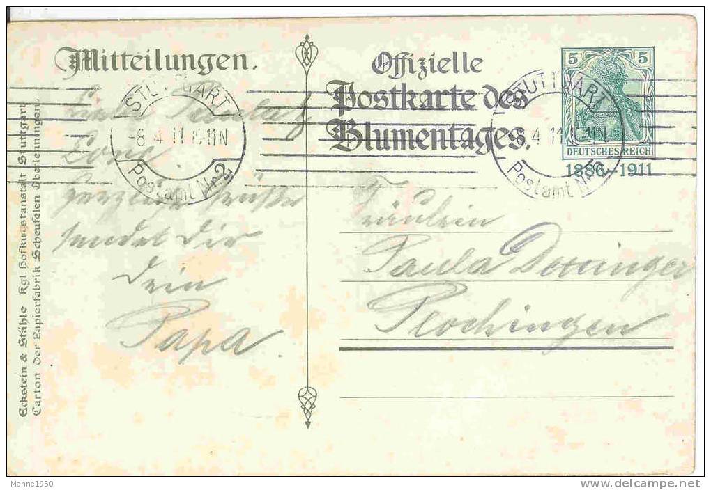 Postkarte 1911 - Offizielle Postkarte Des Blumentages - Kleinformat (736) - Familles Royales