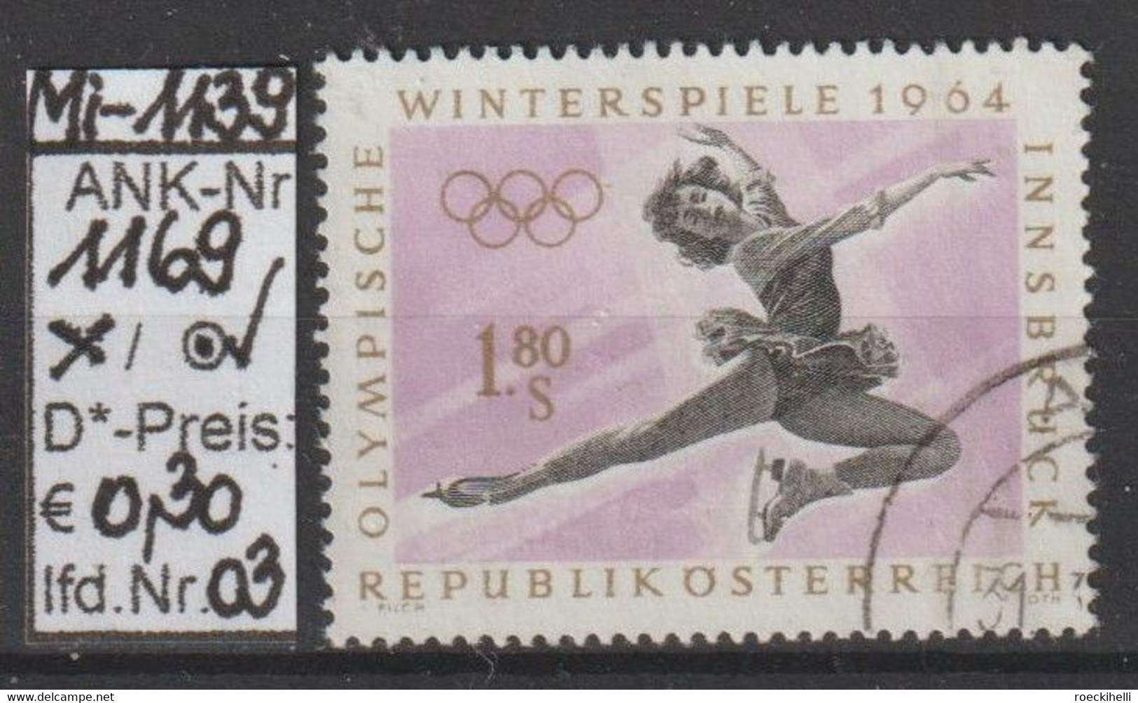 1963 - ÖSTERREICH - SM A.Satz  "IX. Olymp. Winterspiele; Innsbruck" S 1,80 Mehrf. - O  Gestempelt - S.Scan (1169o 03 At) - Gebraucht