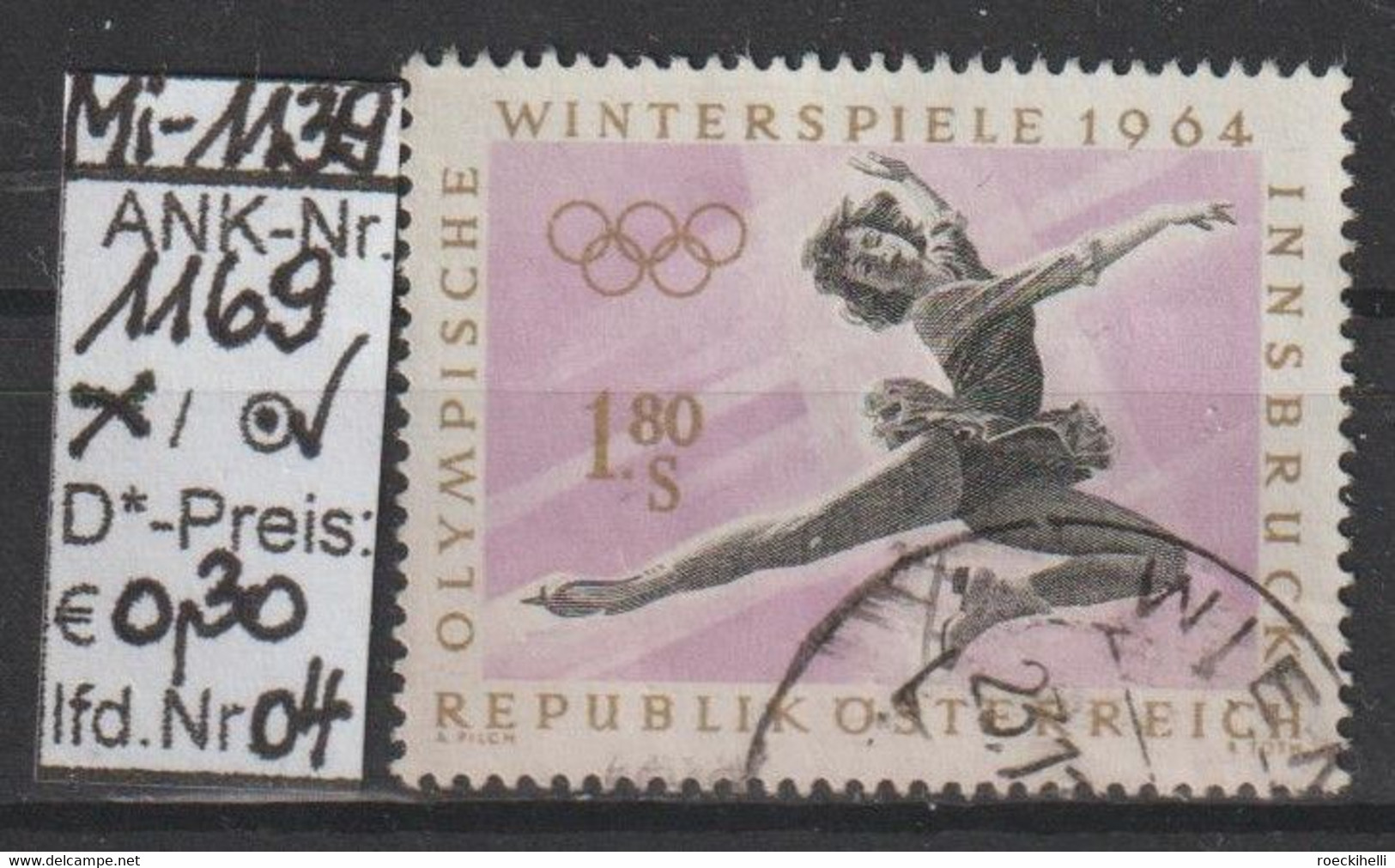 1963 - ÖSTERREICH - SM A.Satz  "IX. Olymp. Winterspiele; Innsbruck" S 1,80 Mehrf. - O  Gestempelt - S.Scan (1169o 04 At) - Oblitérés