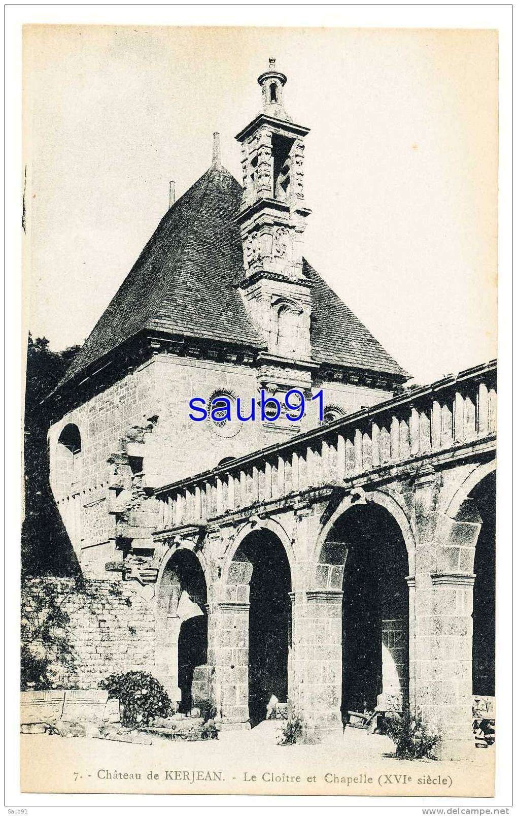 Saint Vougay - Château De Kerjean-  Le Cloître Et  Chapelle - N.L..,n°7 - Non Circulé  - Réf:6863 - Saint-Vougay