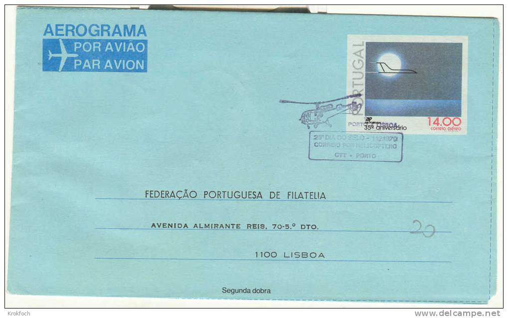 Porto Lisboa 1979 - Helicoptero - 1er Vol Erstflug First Flight Primo Volo - Hélicoptère Hubschrauber  Lisbonne - Briefe U. Dokumente