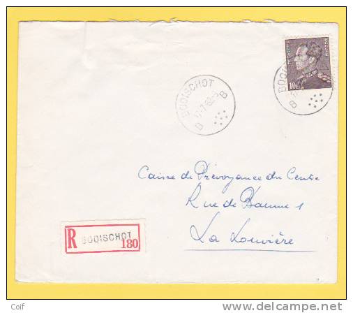 848A Op Aangetekende Brief Met Cirkelstempel BOOISCHOT - 1936-1951 Poortman
