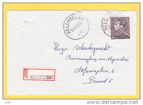 848A Op Aangetekende Brief Met Cirkelstempel HELCHTEREN - 1936-51 Poortman