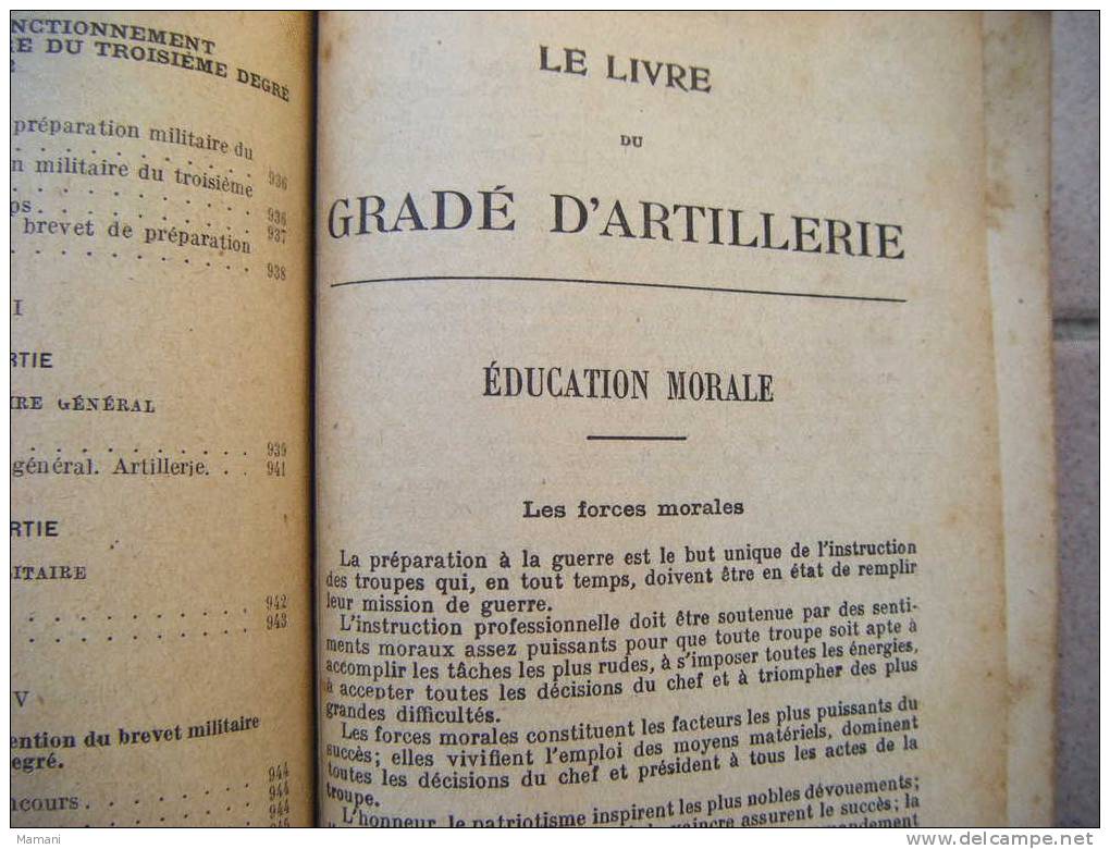 livre du grade d´artillerie 1922--.pub zig zag-instruction tir-entretien du materiel-cheval-ecole du canonnier etc....-