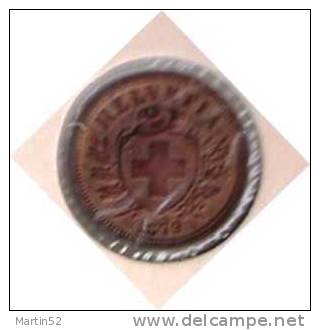 Schweiz Suisse: 2 Rappen / Cents  1879 (Bronze O 20mm, 3g)  Vz / Xf  Originalpatina - 2 Rappen