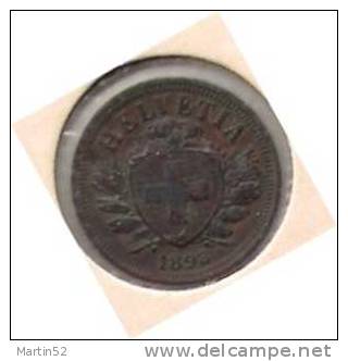 Schweiz Suisse: 2 Rappen / Cents  1893 (Bronze O 20mm, 3g)  Vz / Xf  Originalpatina - 2 Centimes / Rappen