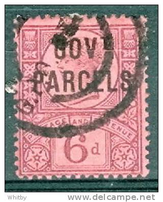 1887 6 Cent Queen Victiria Government Parcels Overprint #O34 - Service