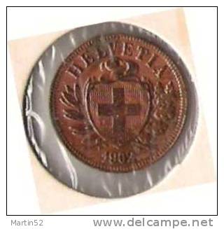 Schweiz Suisse: 2 Rappen / Cents  1902 (Bronze O 20mm, 3g)  Ss / V F  Gereinigt - Nettoyée - Cleaned - 2 Centimes / Rappen