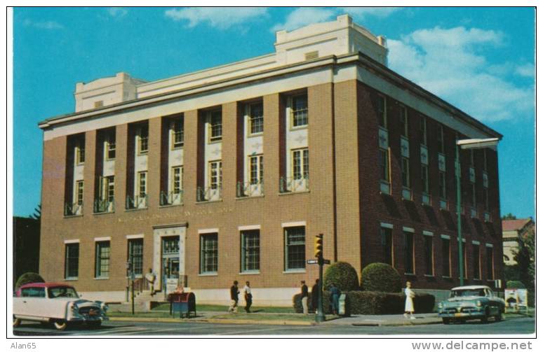 Statesville NC North Carolina, US Post Office, Autos, On C1950s Vintage Postcard - Other & Unclassified