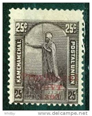 1893 25 Cent King Kamehameha Overprint Issue #64 - Hawaii