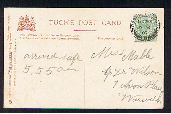 RB 589 - 1907 Raphael Tuck "Silverette" Postcard - Peterborough Cathedral - Central Tower - Cambridgshire - Huntingdonshire