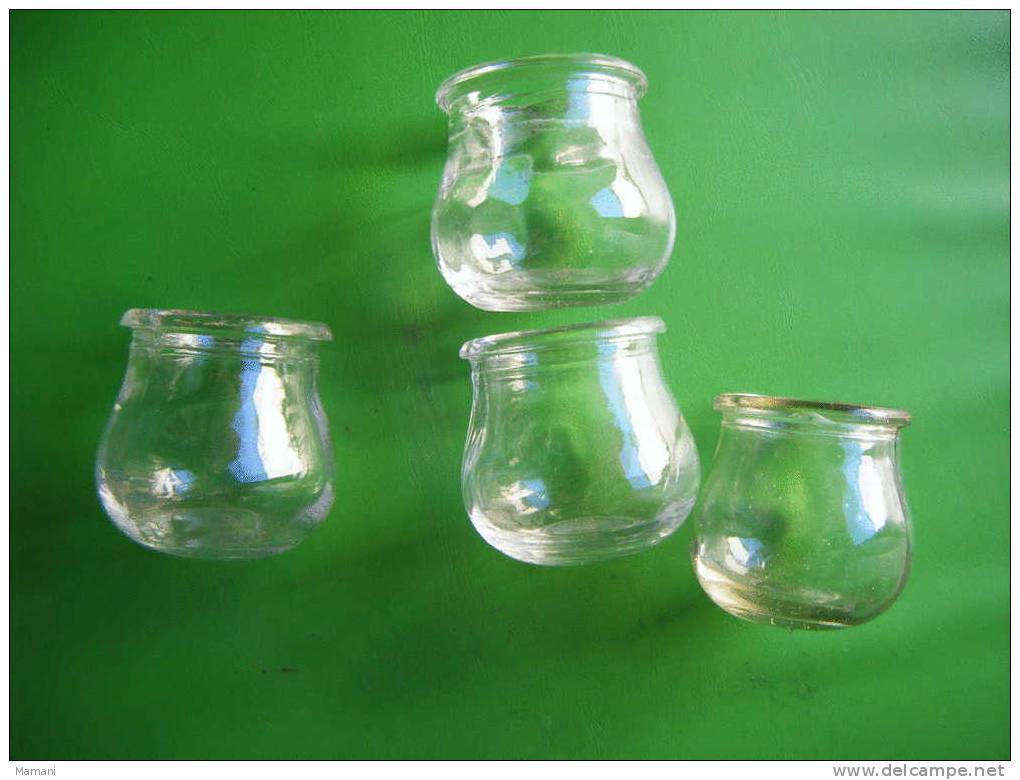 Lot De 4 Ventouses Anciennes En Verre - Autres Appareils