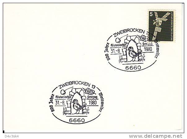 1980 Germany Zweibrucken Songbirds Ornithology Oiseaux Chanteurs Ornithologie Singvögel Uccelli Cantori Aves Canoras - Mechanical Postmarks (Advertisement)