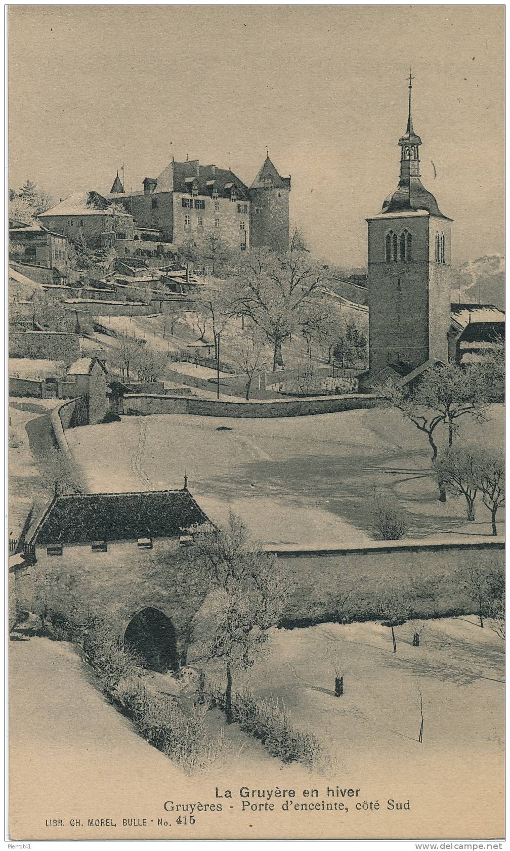 GRUYÈRES En Hiver - Porte D'enceinte Coté Sud - Port