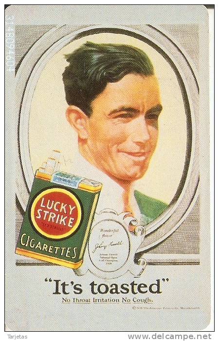 TARJETA DE GRECIA DE TABACO LUCKY STRIKE (TOBACCO-SNUFF) - Publicidad