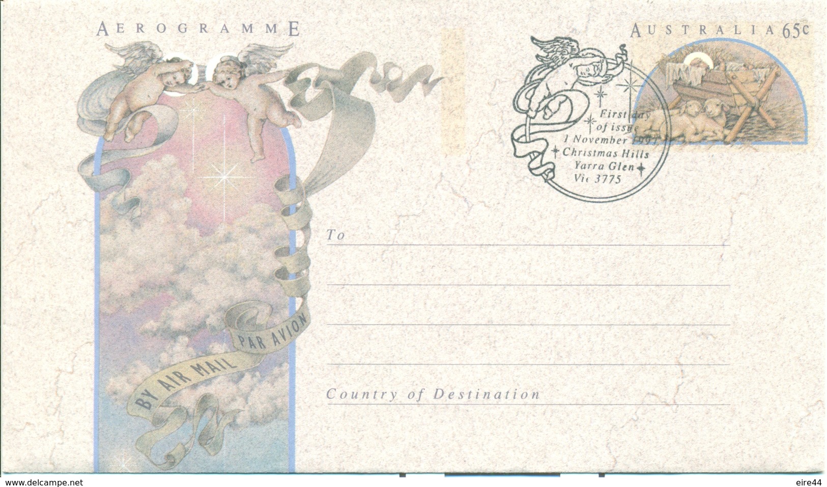 Australia 1991 Aerogram  Airletter  Christmas - Aerogramas