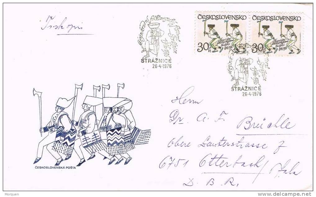 Carta STRAZNICE (checoslovaquia) 1976. Trajes Y Bailes Tipicos - Covers & Documents