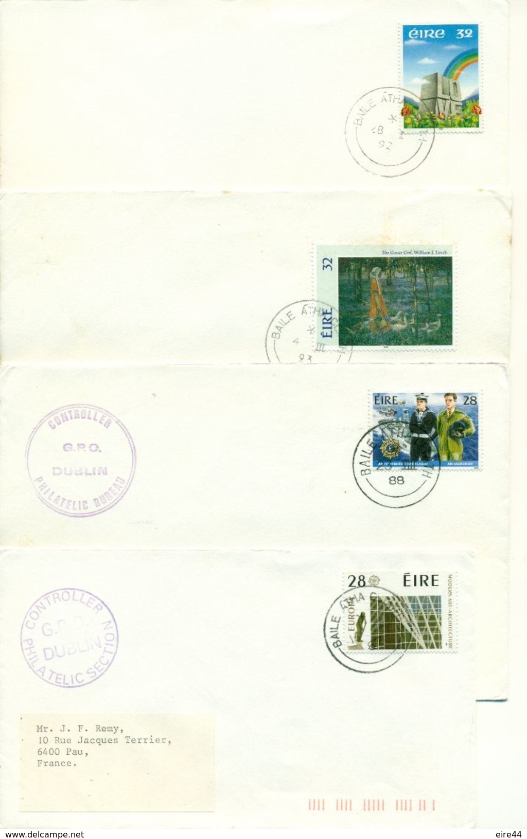 Ireland 7 Covers FDI  First Day Of Issue 1984 - 1993 - FDC