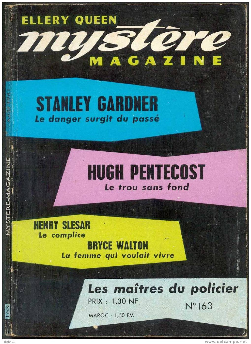 MYSTERE-MAGAZINE  N° 163  DE 1961 - Opta - Ellery Queen Magazine
