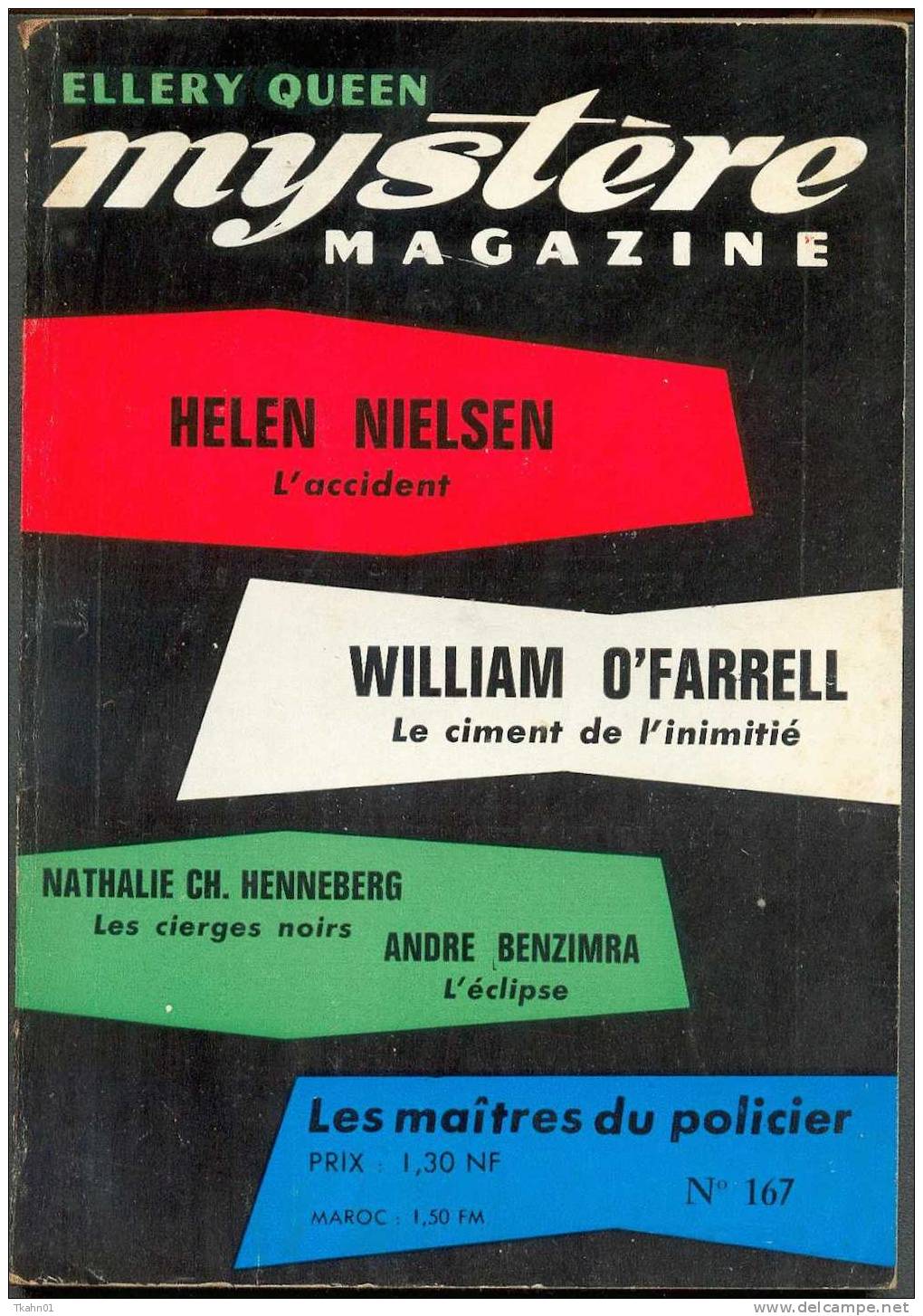 MYSTERE-MAGAZINE  N° 167  DE 1961 - Opta - Ellery Queen Magazine