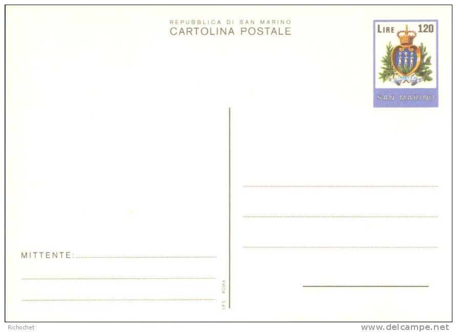 Saint-Marin - Cartolina Postale 120 Lire - Entiers Postaux