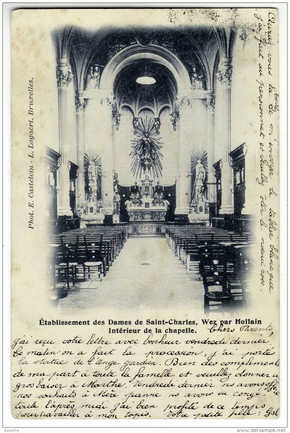 Etablissement Des Dames De Saint-Charles, Wez Par Hollain, Intérieur De La Chapelle (1905, Brunehaut, Lagaert) - Brunehaut