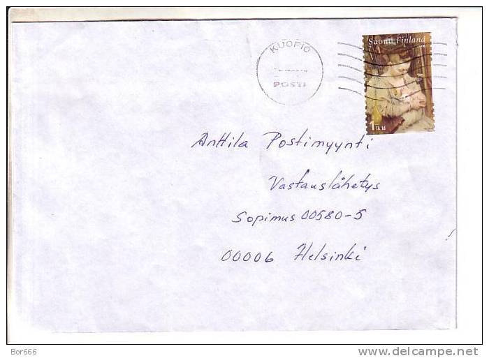 GOOD FINLAND Postal Cover 2006 - Good Stamped: Woman & Child - Cartas & Documentos