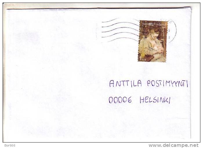 GOOD FINLAND Postal Cover 2006 - Good Stamped: Woman & Child - Cartas & Documentos