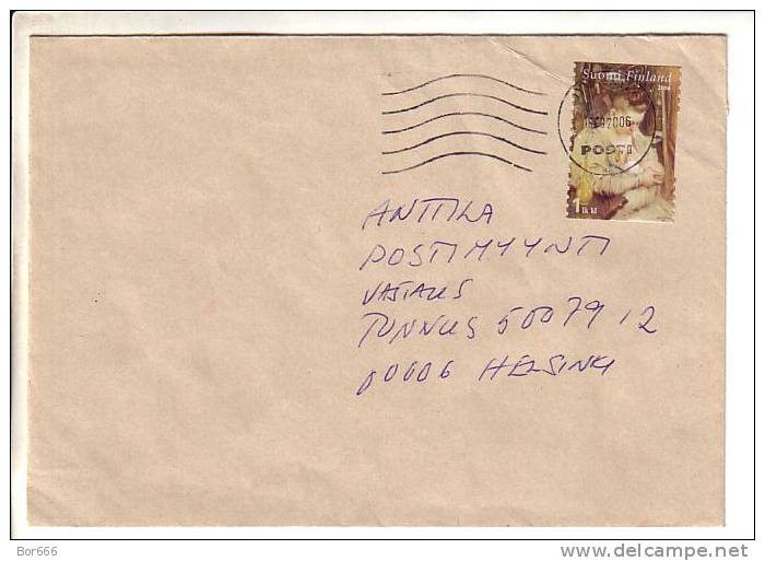 GOOD FINLAND Postal Cover 2006 - Good Stamped: Woman & Child - Cartas & Documentos
