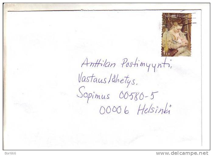 GOOD FINLAND Postal Cover 2006 - Good Stamped: Woman & Child - Cartas & Documentos