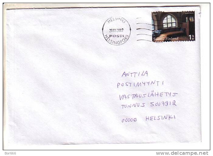 GOOD FINLAND Postal Cover 2007 - Good Stamped: Aartomaa - Lettres & Documents