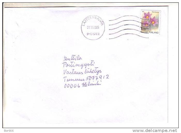 GOOD FINLAND Postal Cover 2005 - Good Stamped: Flowers - Covers & Documents
