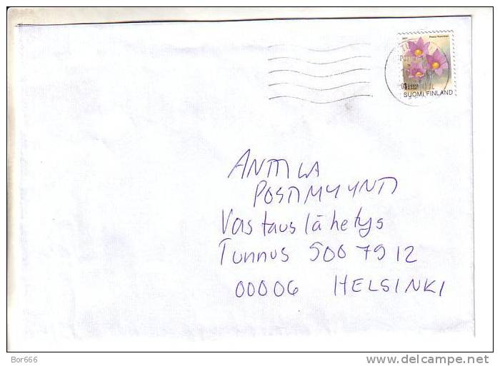 GOOD FINLAND Postal Cover 2006 - Good Stamped: Flowers - Cartas & Documentos