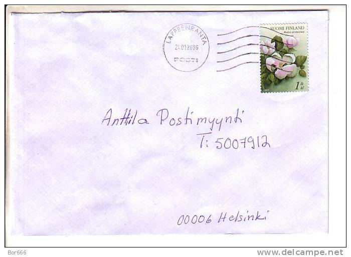 GOOD FINLAND Postal Cover 2006 - Good Stamped: Flowers - Cartas & Documentos