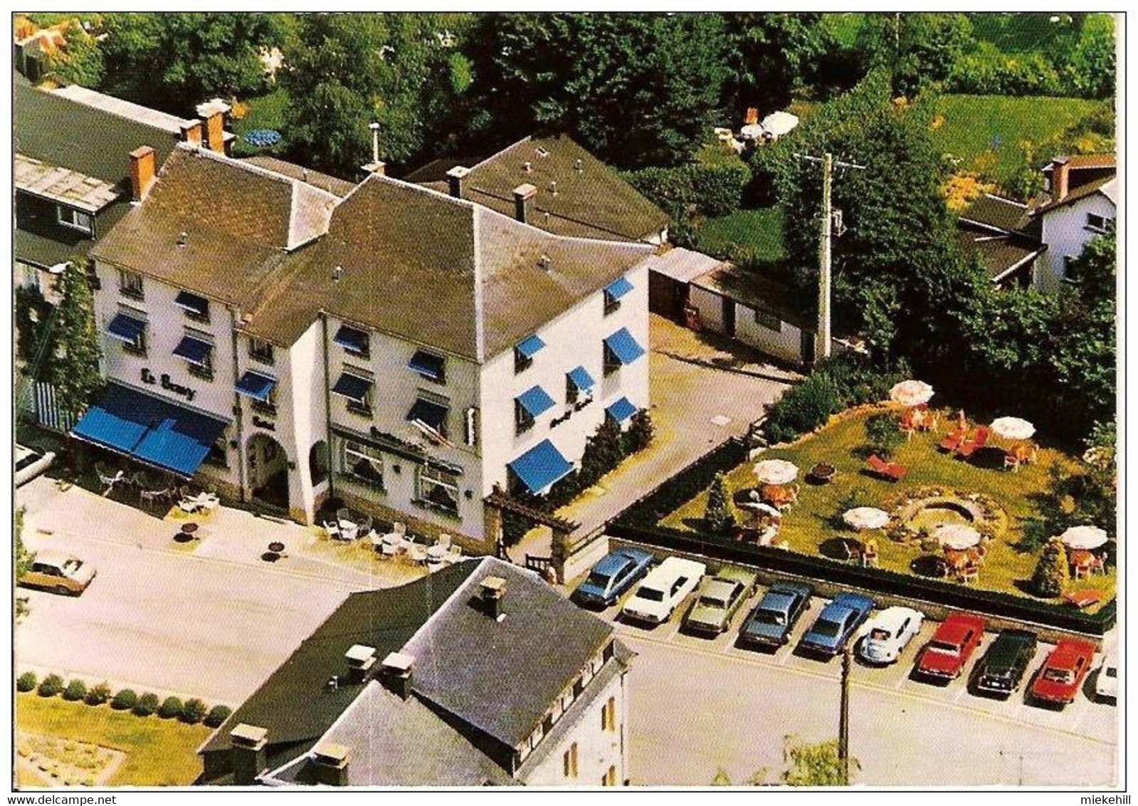 HERBEUMONT-HOTEL LE BRAVY-propriétaire JOB-CHARLIER-AUTOMOBILES-carton Dépliant Multivues - Herbeumont