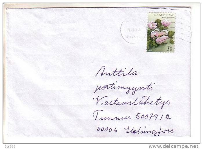 GOOD FINLAND Postal Cover 2006 - Good Stamped: Flowers - Lettres & Documents