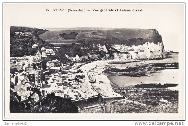 76. Cpsm. YPORT. Vue Générale Et Falaise D´aval. 25 - Yport