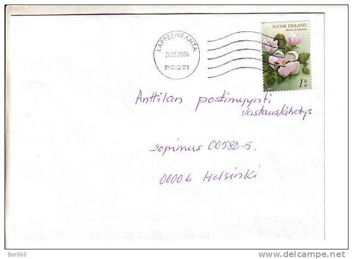 GOOD FINLAND Postal Cover 2006 - Good Stamped: Flowers - Cartas & Documentos