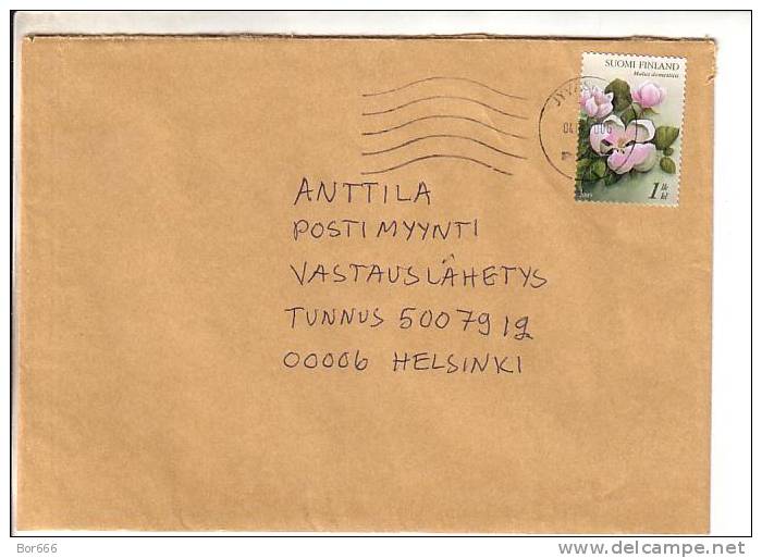 GOOD FINLAND Postal Cover 2006 - Good Stamped: Flowers - Cartas & Documentos