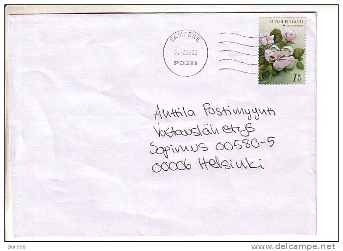 GOOD FINLAND Postal Cover 2006 - Good Stamped: Flowers - Covers & Documents